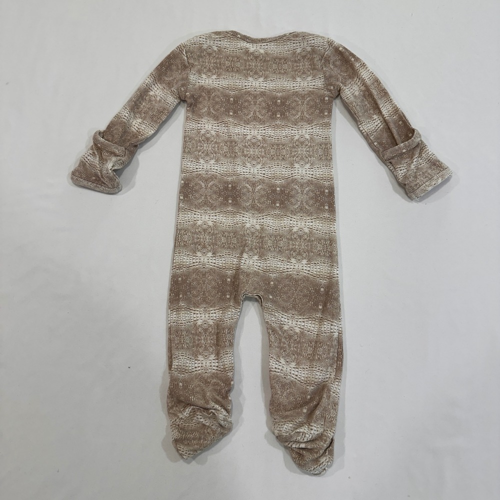 Kate Quinn Bamboo‎ Footie Pajamas Neutral Croc Unisex 3-6M Tan | Boho